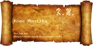 Kner Montika névjegykártya